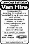 Admiral Van Hire - Walsall