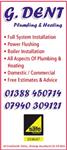 G Dent Plumbing & Heating Services - Bishop Auckland