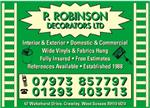 Phil Robinson Decorators Ltd - Crawley