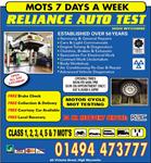 Reliance Auto Test (High Wycombe) - High Wycombe