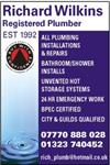 Richard Wilkins Registered Plumber - Pevensey