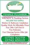 Wendys Plumbing Services - Ferryhill